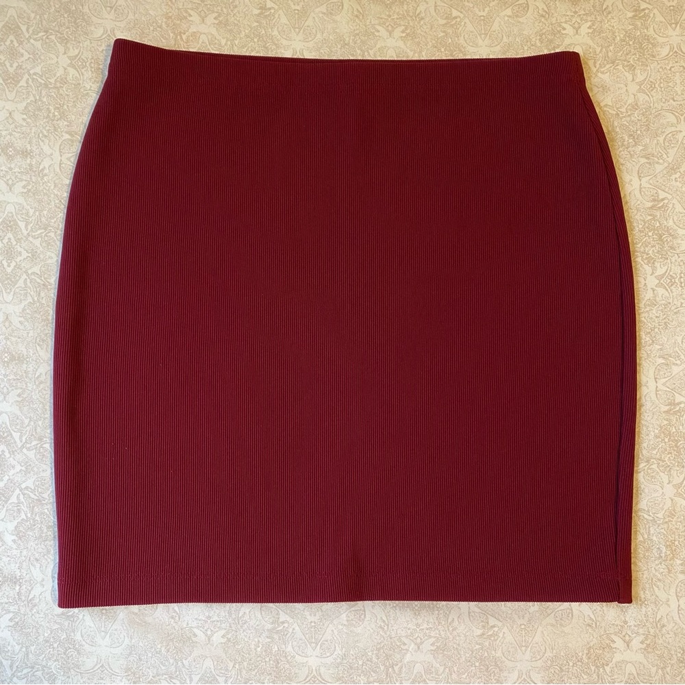 Burgundy Mini Skirt